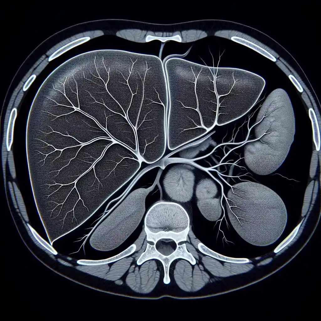 Как сегменты печени отображаются на КТ